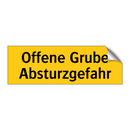 Offene Grube Absturzgefahr