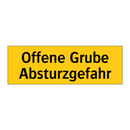 Offene Grube Absturzgefahr