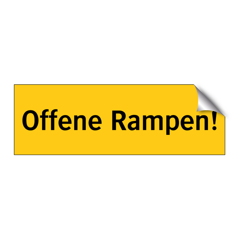 Offene Rampen!