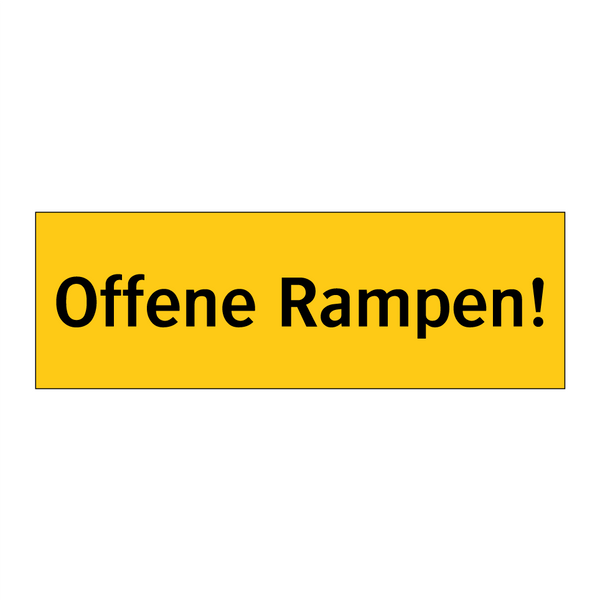Offene Rampen!