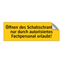 Öffnen des Schaltschrankes nur durch autorisiertes Fachpersonal erlaubt!