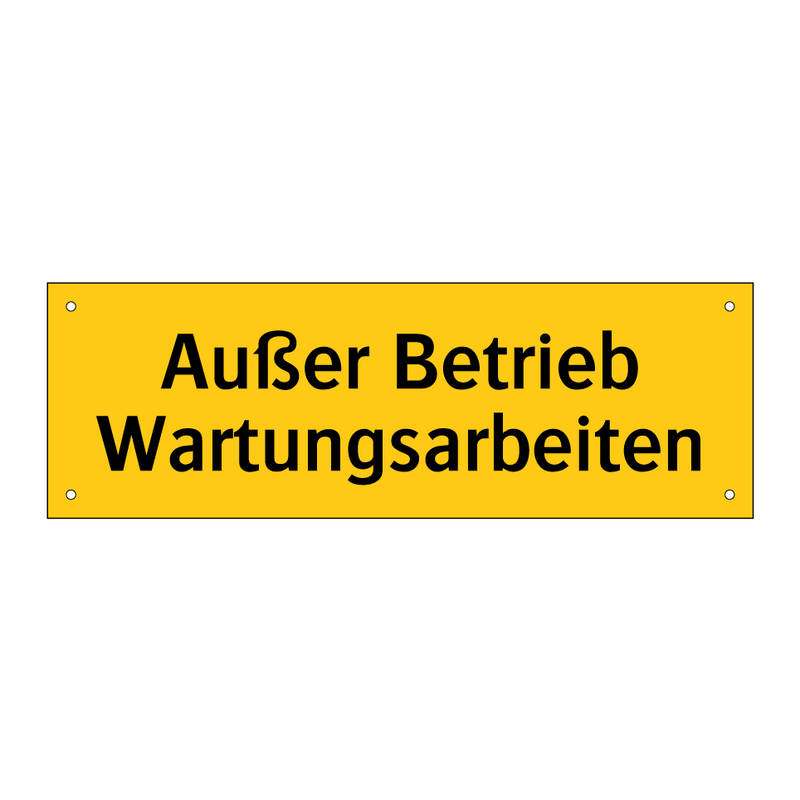 Außer Betrieb Wartungsarbeiten