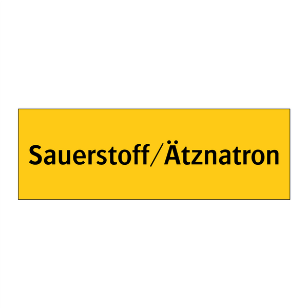 Sauerstoff/Ätznatron