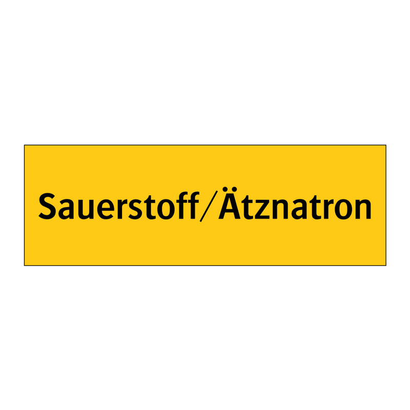 Sauerstoff/Ätznatron