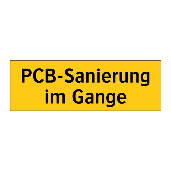 PCB-Sanierung im Gange