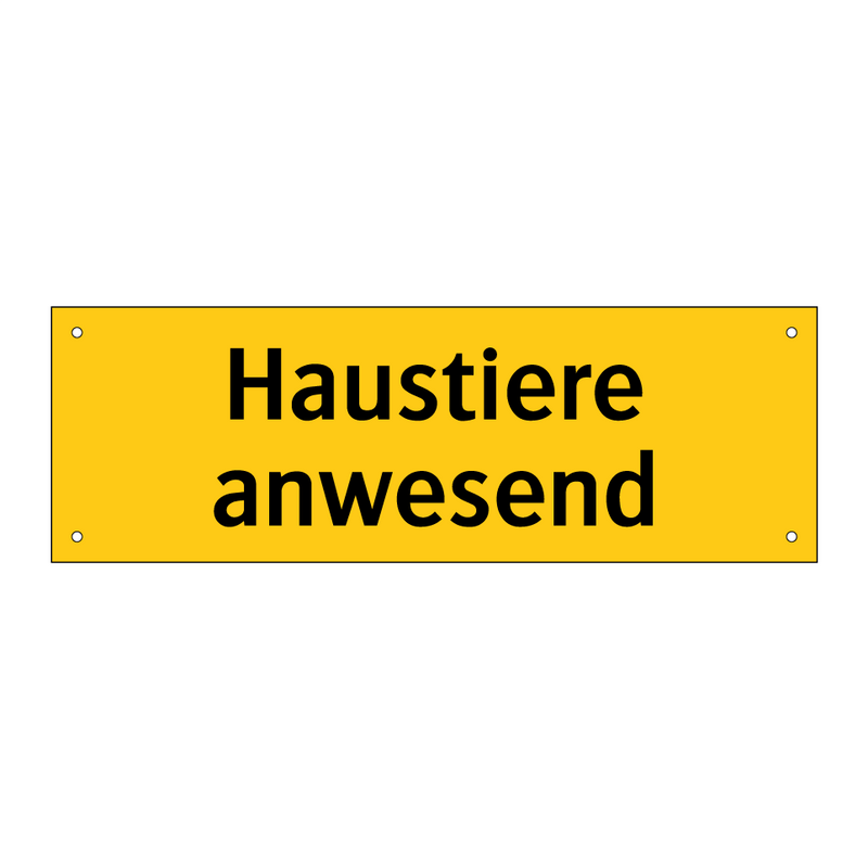 Haustiere anwesend