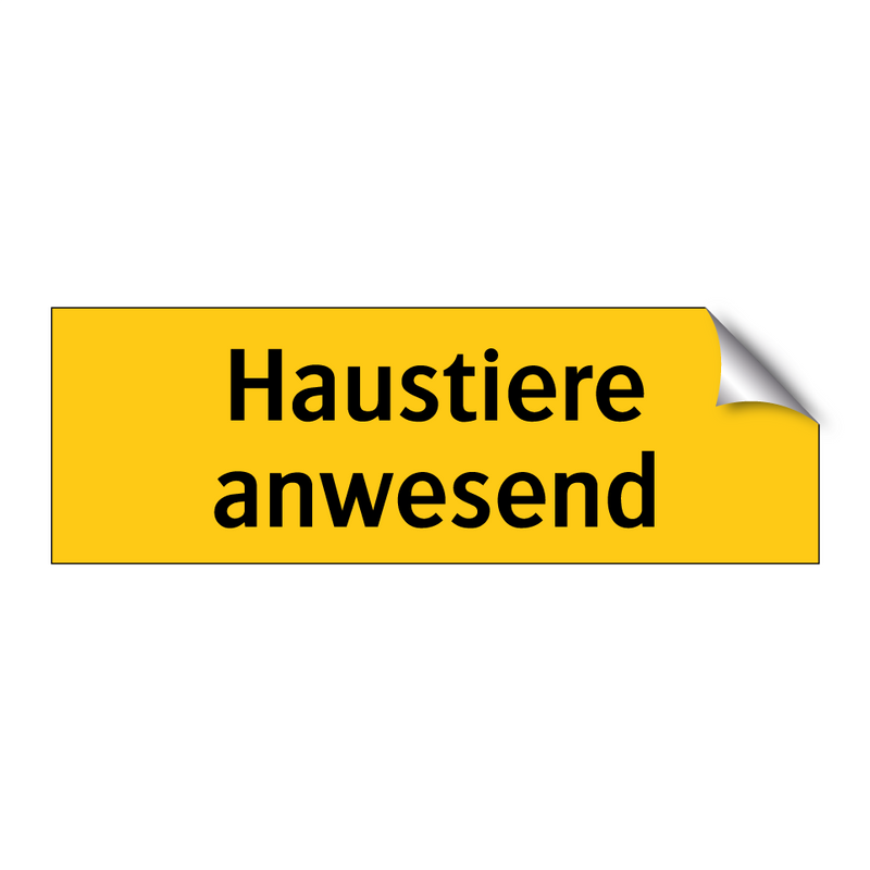 Haustiere anwesend