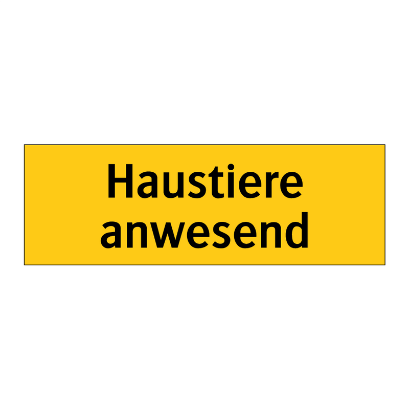 Haustiere anwesend