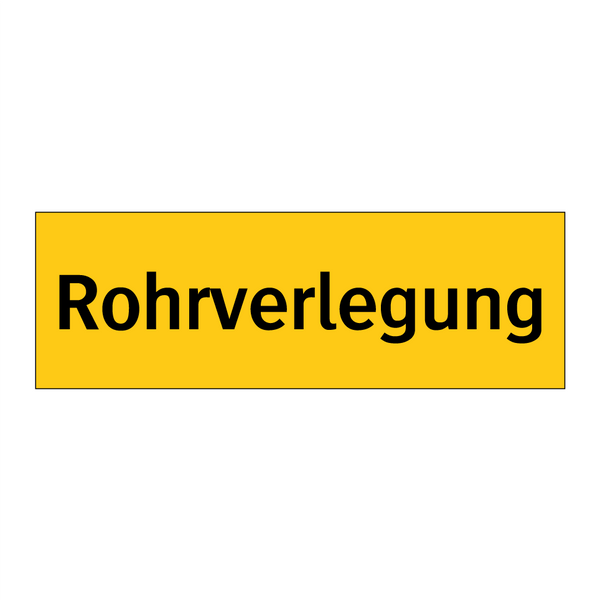 Rohrverlegung