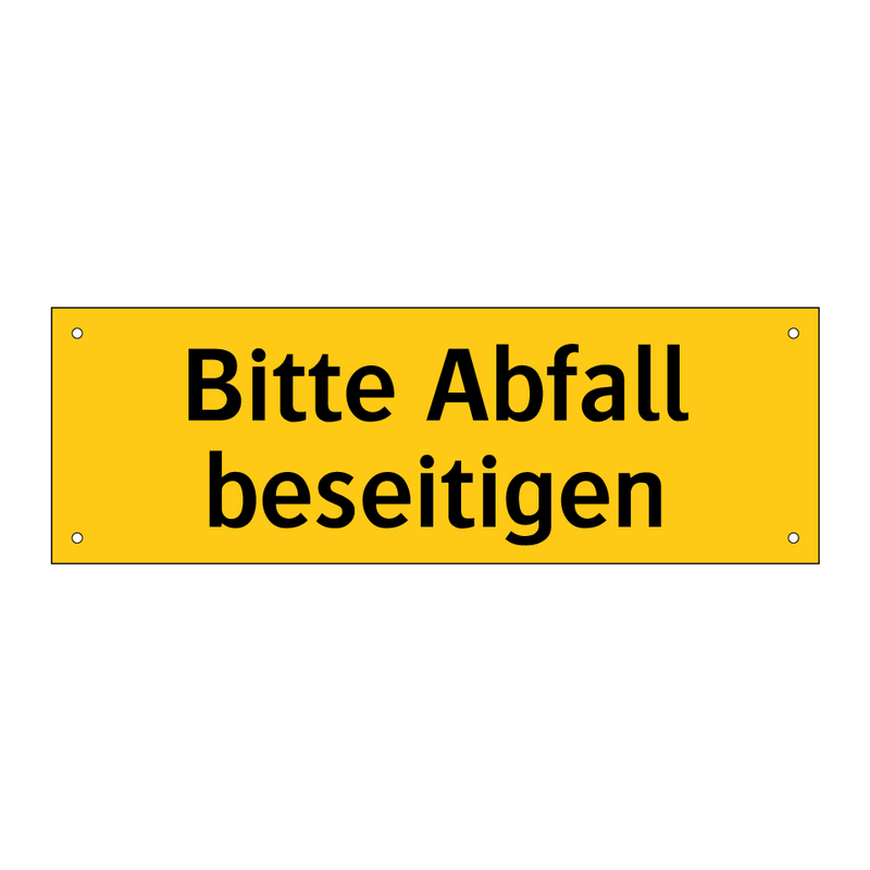 Bitte Abfall beseitigen