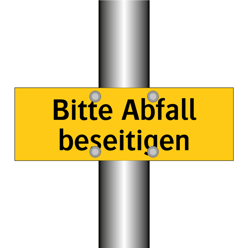 Bitte Abfall beseitigen