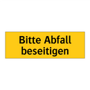 Bitte Abfall beseitigen
