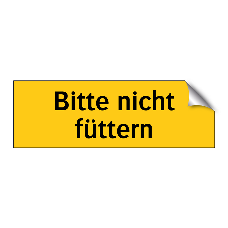 Bitte nicht füttern