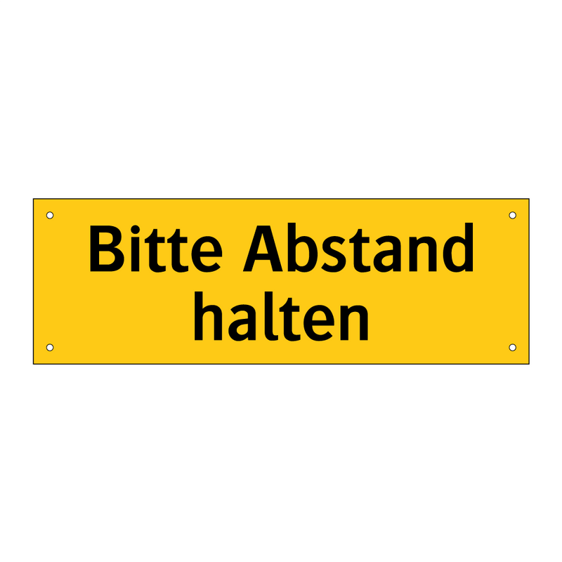 Bitte Abstand halten