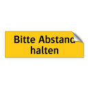Bitte Abstand halten
