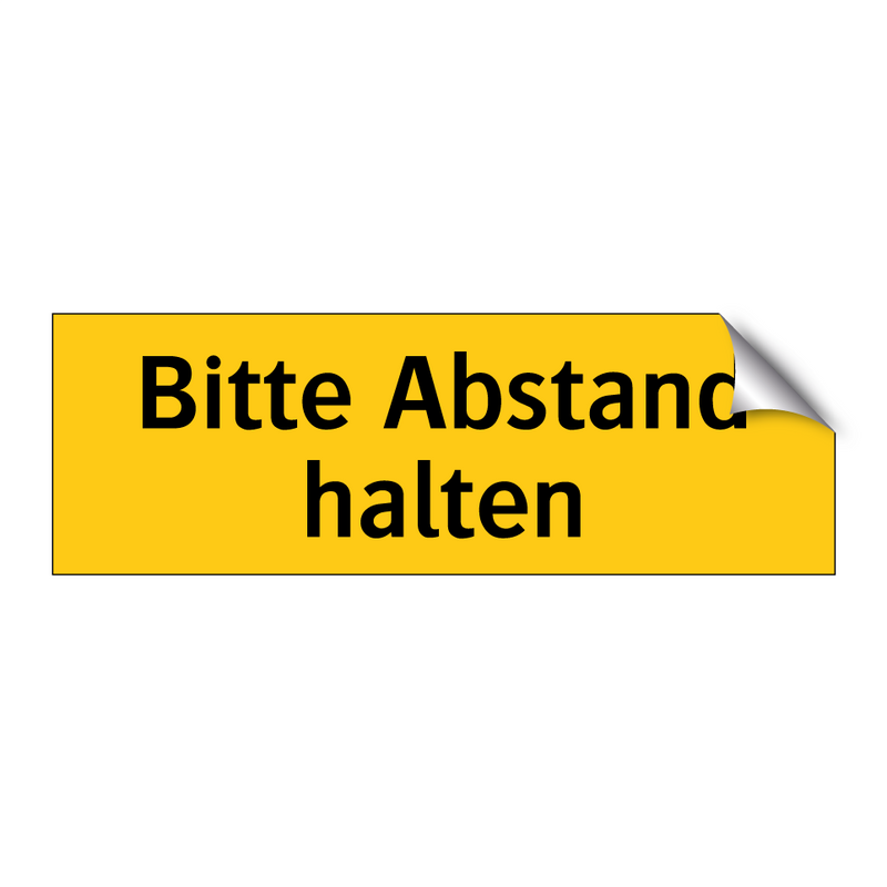 Bitte Abstand halten