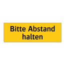 Bitte Abstand halten