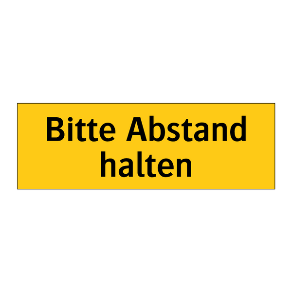 Bitte Abstand halten