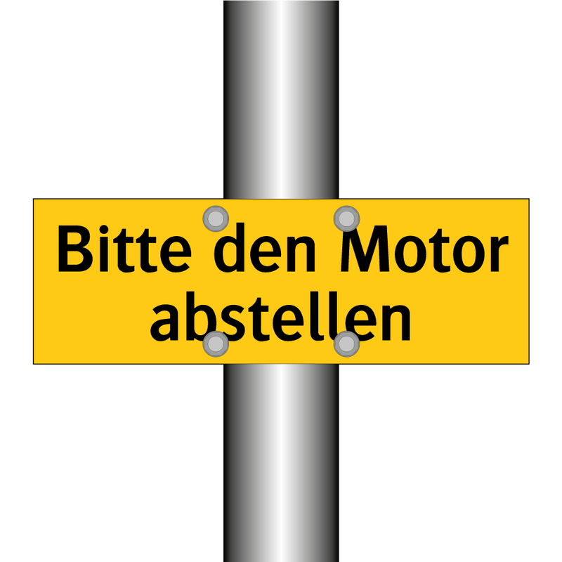 Bitte den Motor abstellen