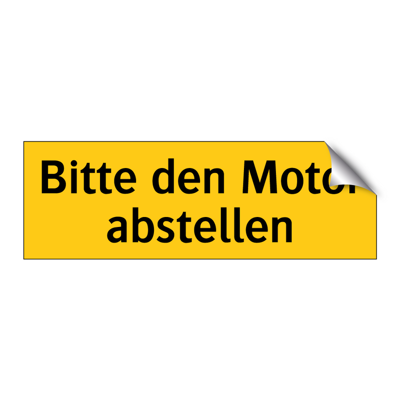 Bitte den Motor abstellen