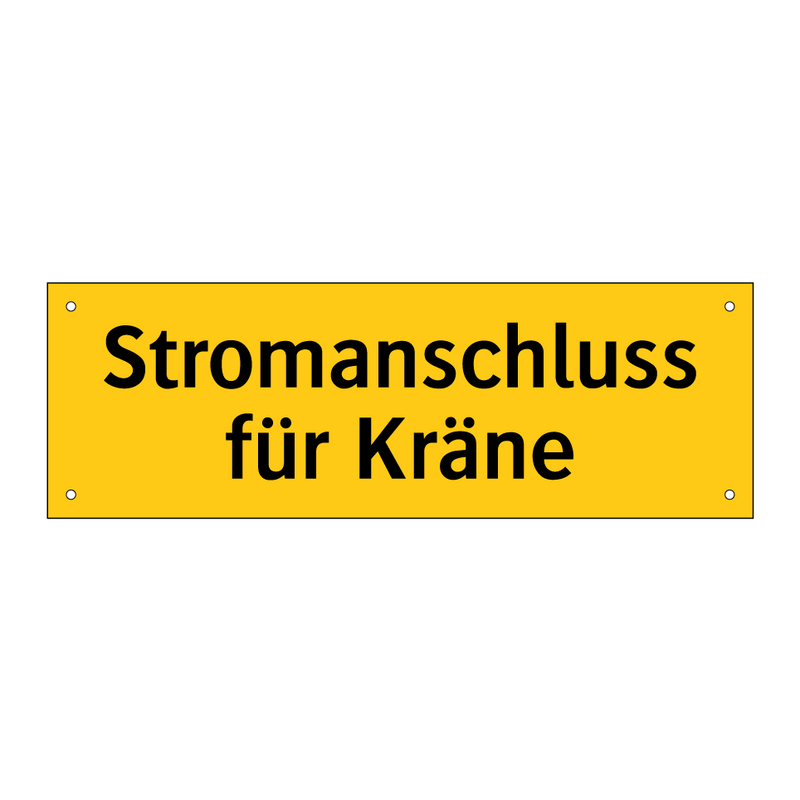 Stromanschluss für Kräne