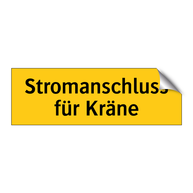 Stromanschluss für Kräne