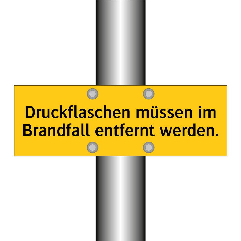 Druckflaschen müssen im Brandfall entfernt werden.