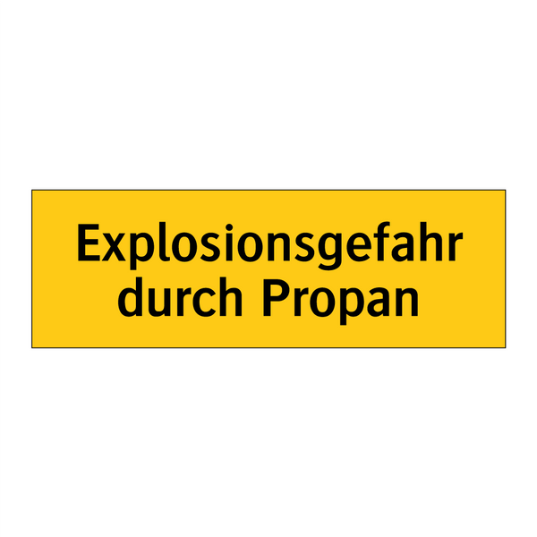 Explosionsgefahr durch Propan
