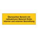 Überwachter Bereich mit radioaktivem Material Risiko interner und externer Bestrahlung