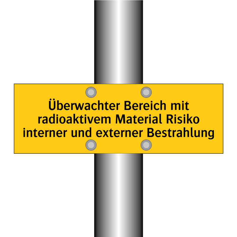 Überwachter Bereich mit radioaktivem Material Risiko interner und externer Bestrahlung