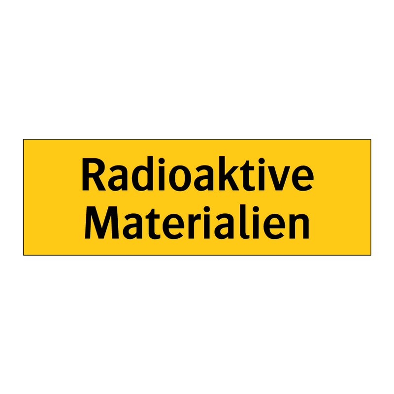 Radioaktive Materialien