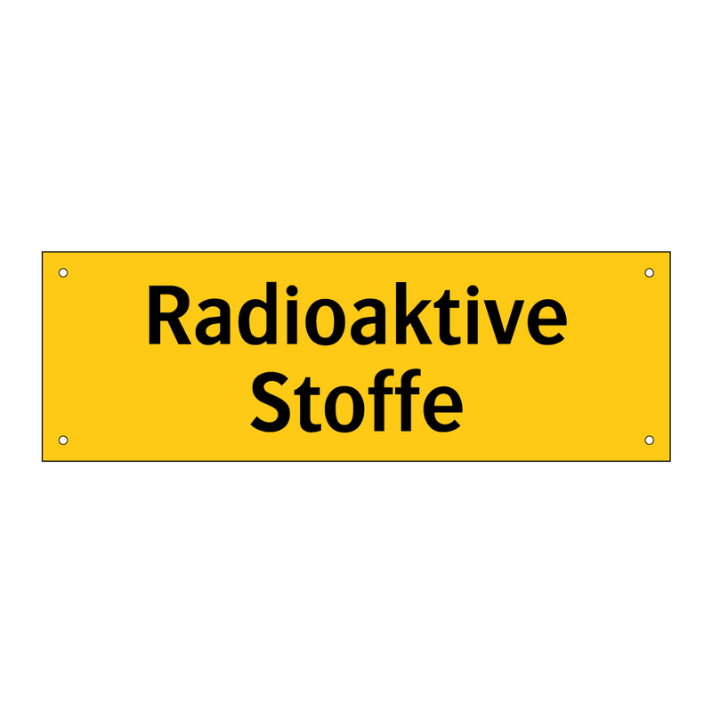 Radioaktive Stoffe
