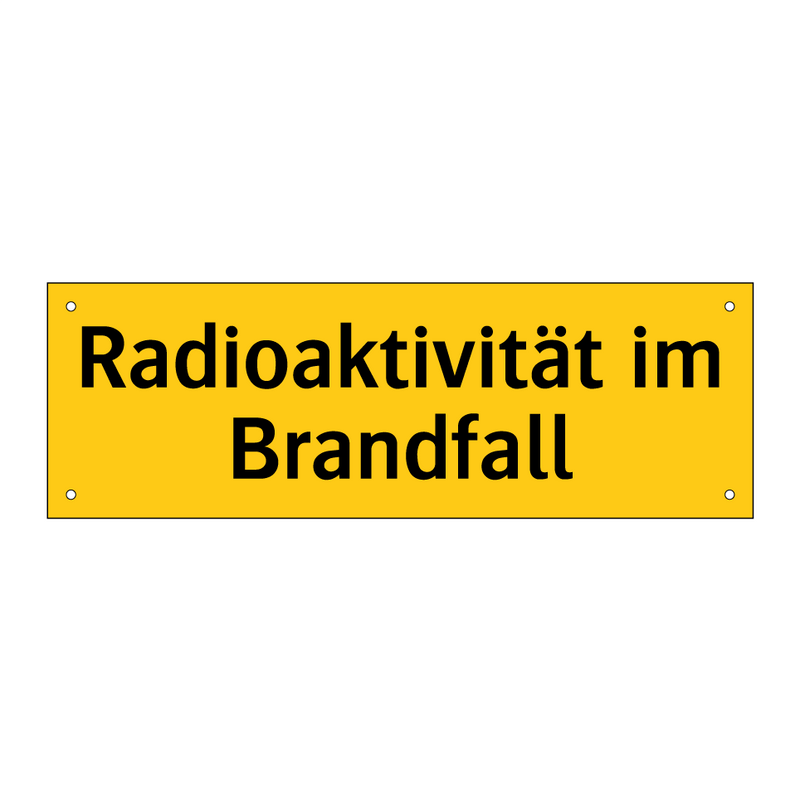 Radioaktivität im Brandfall