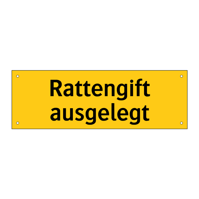 Rattengift ausgelegt
