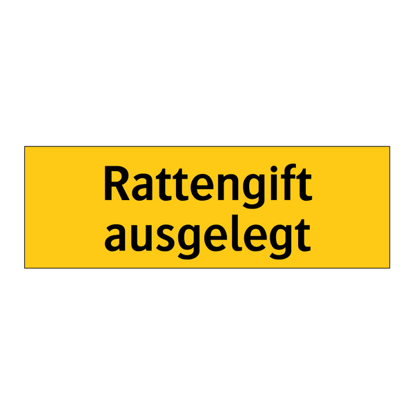 Rattengift ausgelegt