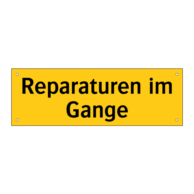 Reparaturen im Gange