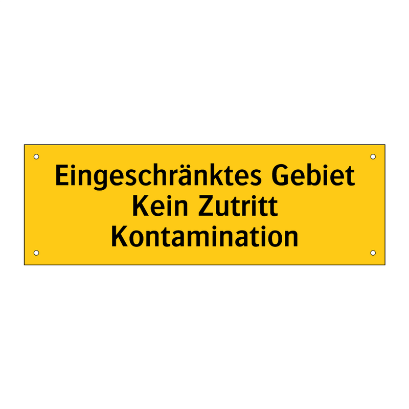 Eingeschränktes Gebiet Kein Zutritt Kontamination