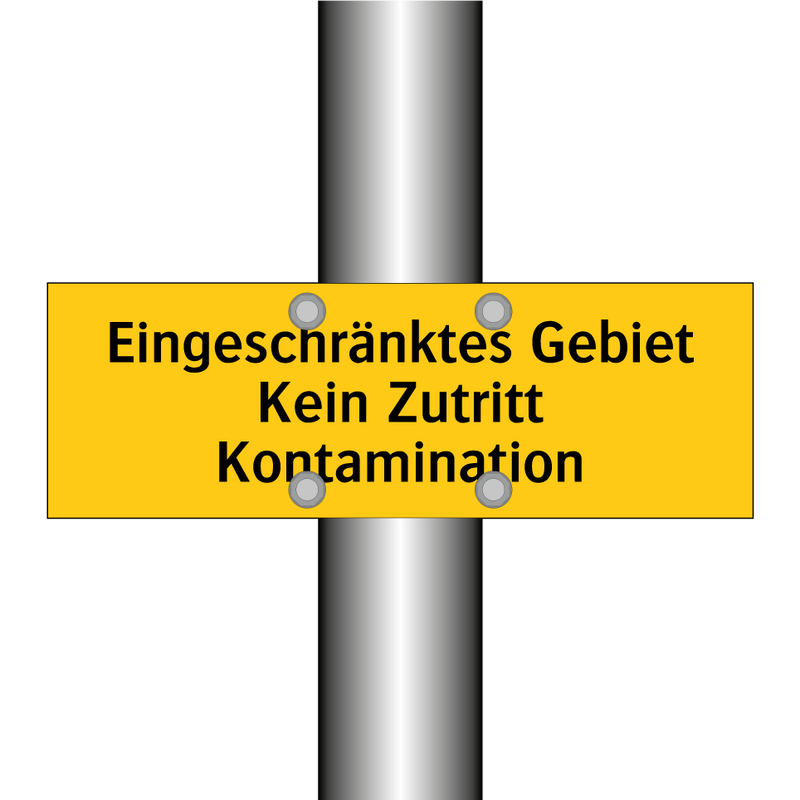 Eingeschränktes Gebiet Kein Zutritt Kontamination