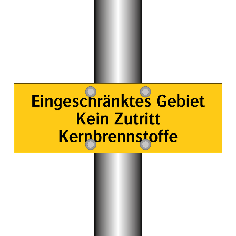 Eingeschränktes Gebiet Kein Zutritt Kernbrennstoffe