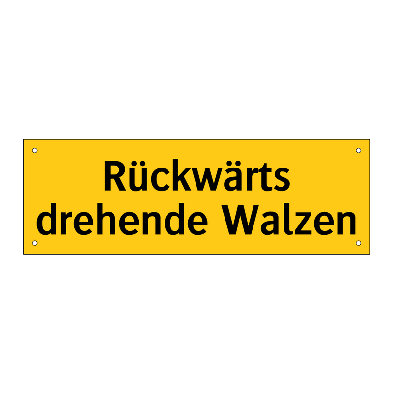 Rückwärts drehende Walzen