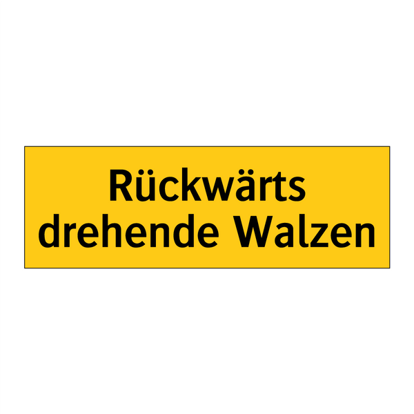 Rückwärts drehende Walzen