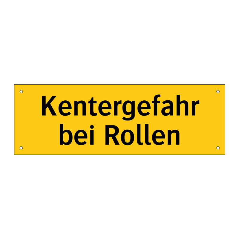 Kentergefahr bei Rollen