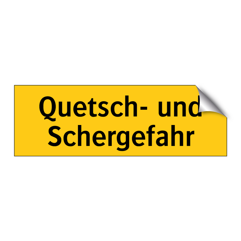 Quetsch- und Schergefahr