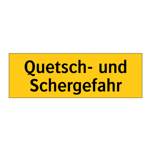 Quetsch- und Schergefahr