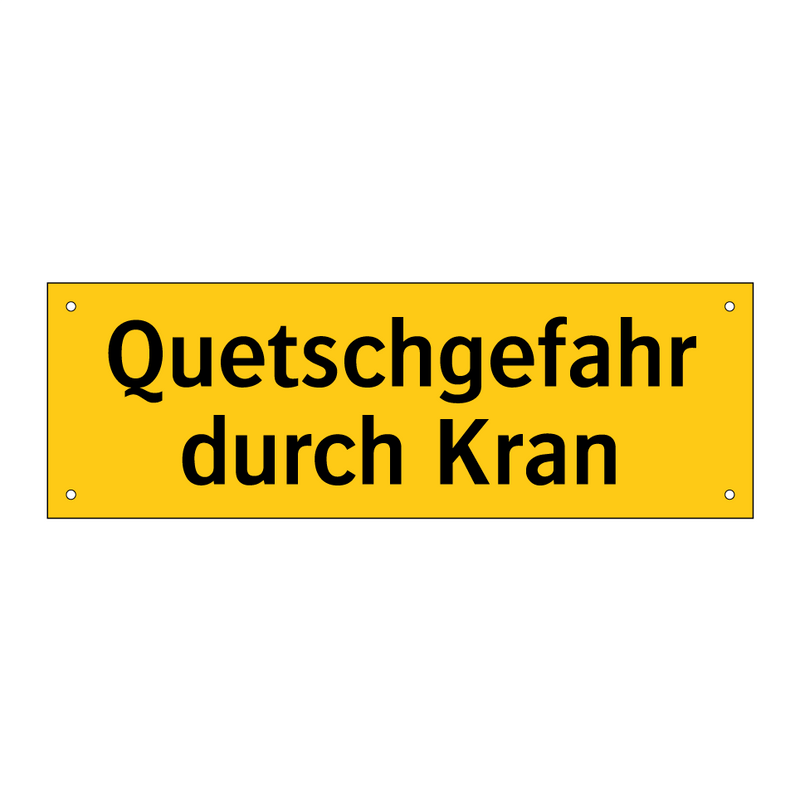 Quetschgefahr durch Kran