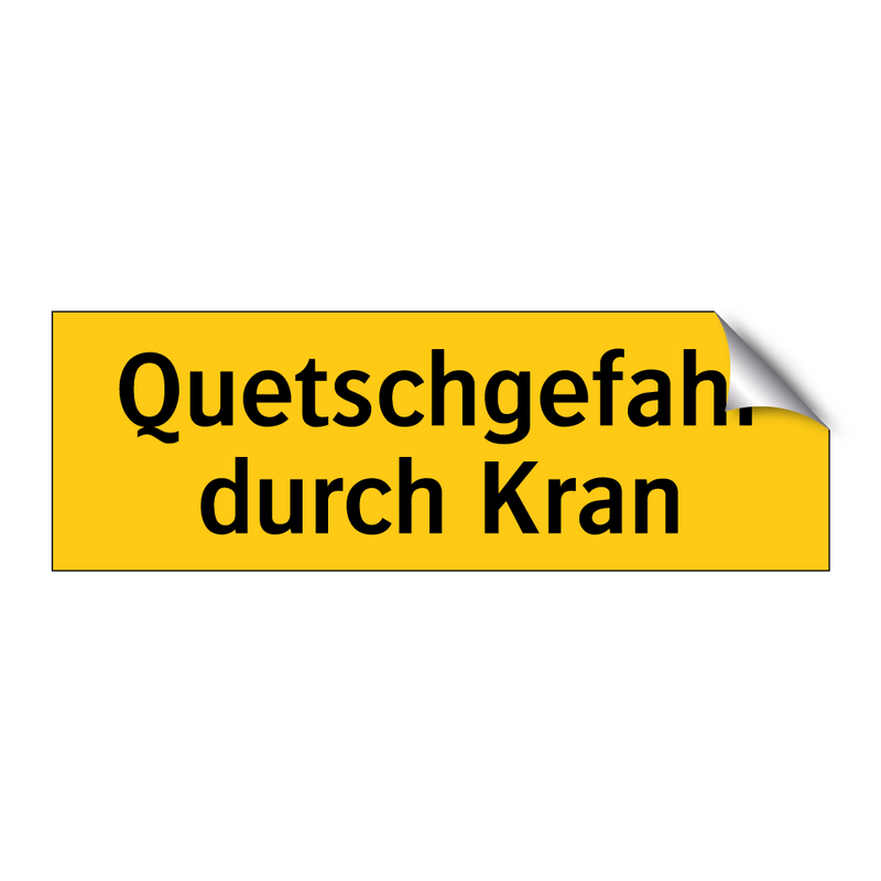 Quetschgefahr durch Kran
