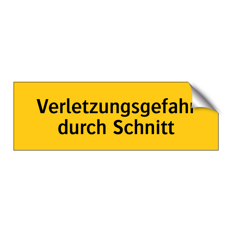 Verletzungsgefahr durch Schnitt