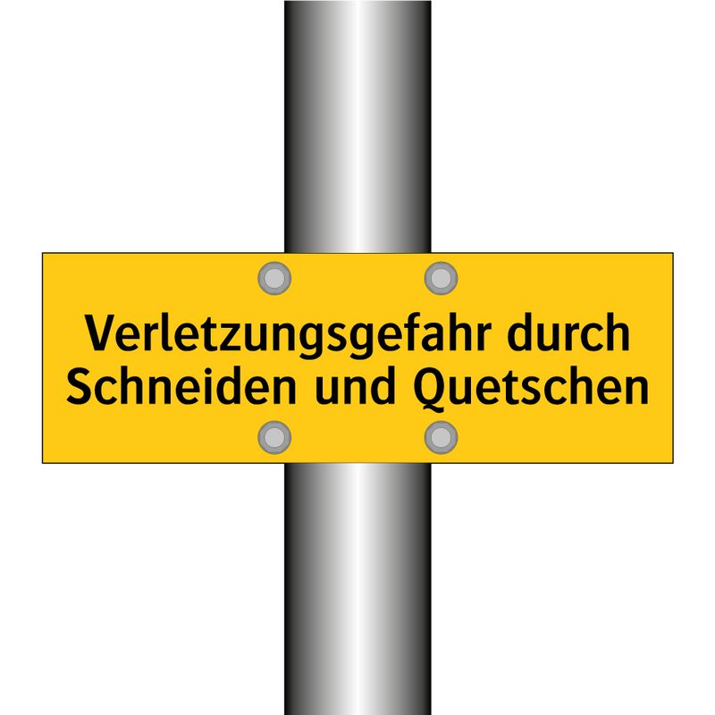 Verletzungsgefahr durch Schneiden und Quetschen