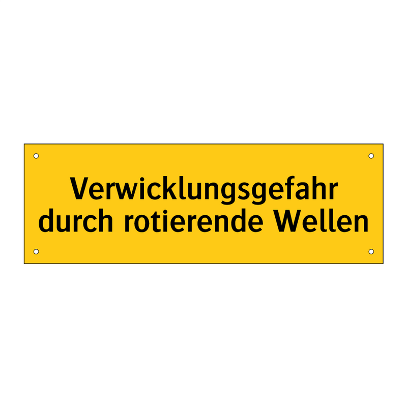 Verwicklungsgefahr durch rotierende Wellen