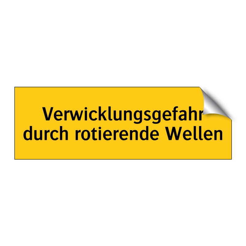 Verwicklungsgefahr durch rotierende Wellen